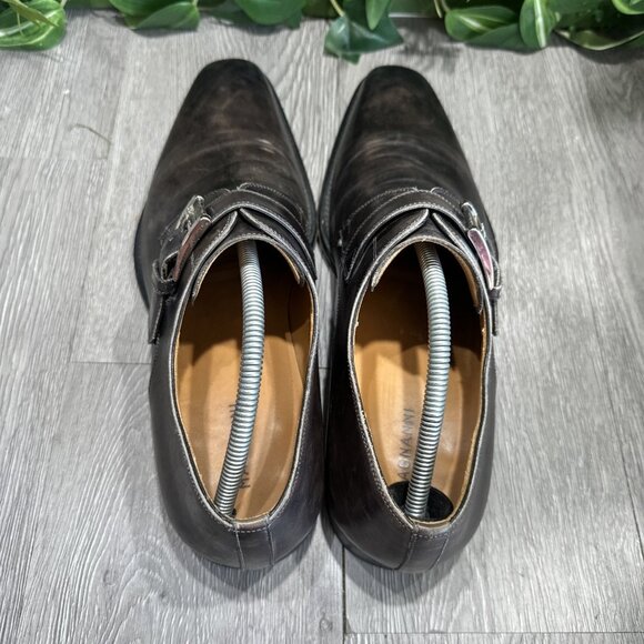 Magnanni Marco II Cuero Single Monk Strap size 10 Gray Distressed Loafer main image 6